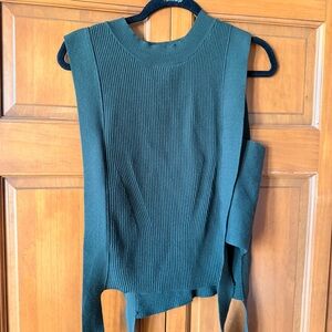 Dark Green/Emerald Sleeveless Knit Tops